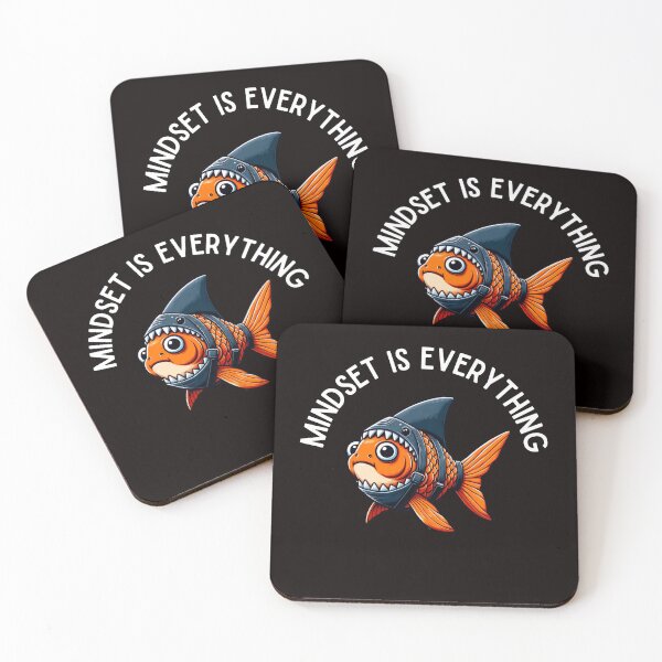 Item preview, Mindset is Everything Goldfish Shark Funny Motivational Big Fish Motivational designed and sold by Logiamerch.
