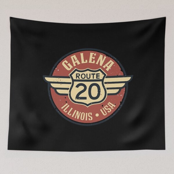 Item preview, Route 20 Retro, Galena Road Trip, Illinois designed and sold by Numbers-Art.