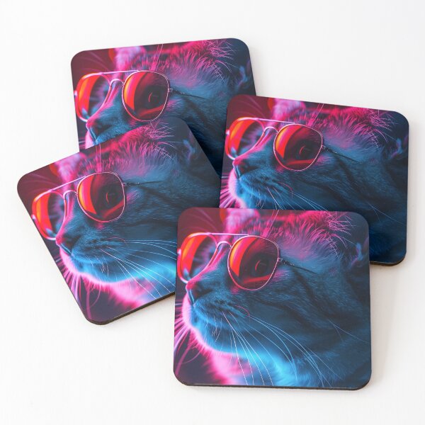 Item preview, Cool Cat with Sunglasses at Night designed and sold by WeRPurrfection.
