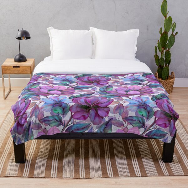 Item preview, Patrón floral morado y azul. designed and sold by 100Sunsets.