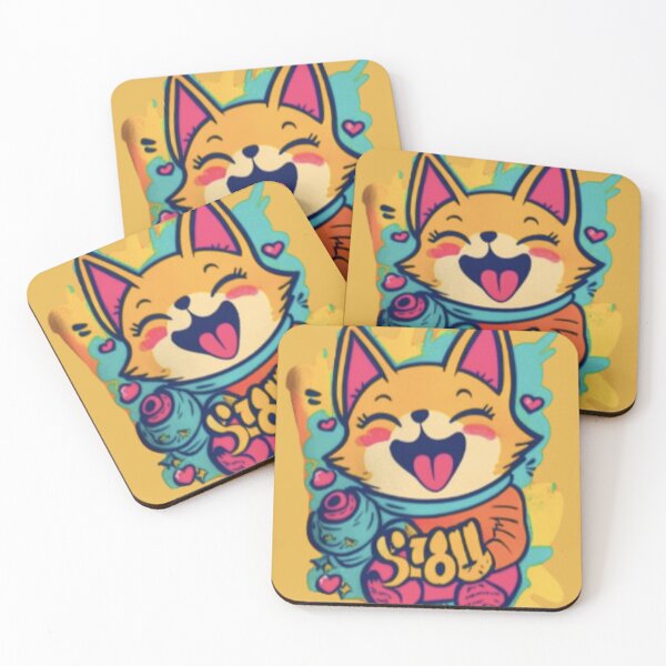 Item preview, Playful Neon Happy Kitty designed and sold by Rafał Stadnik.
