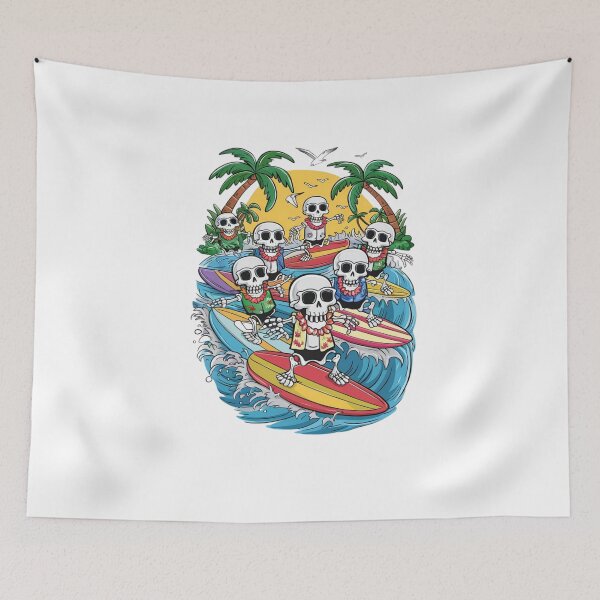 Item preview, Skeleton Surf Squad designed and sold by deluxedigital1.