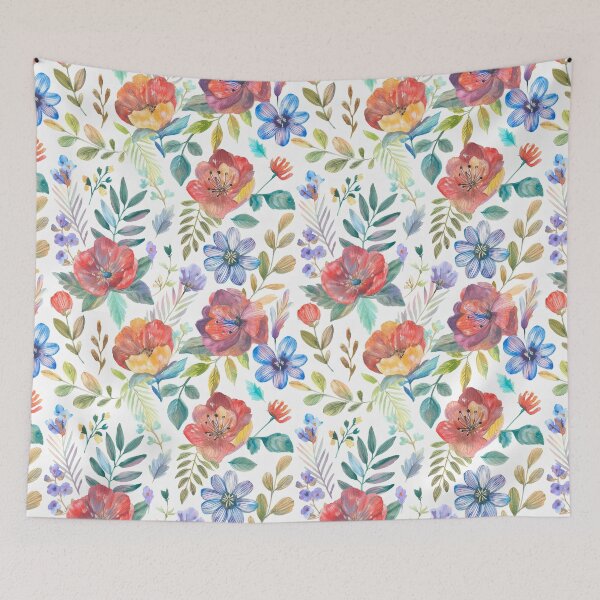 Item preview, Watercolor Floral Pattern designed and sold by 100Sunsets.