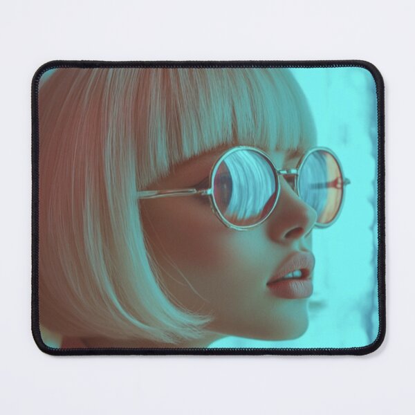 Item preview, Reflejos de neón en gafas retro designed and sold by Rafał Stadnik.