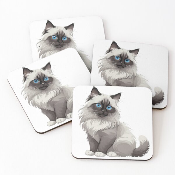 Item preview, Cute Ragdoll Cat with Blue Eyes Design designed and sold by andasanc14.