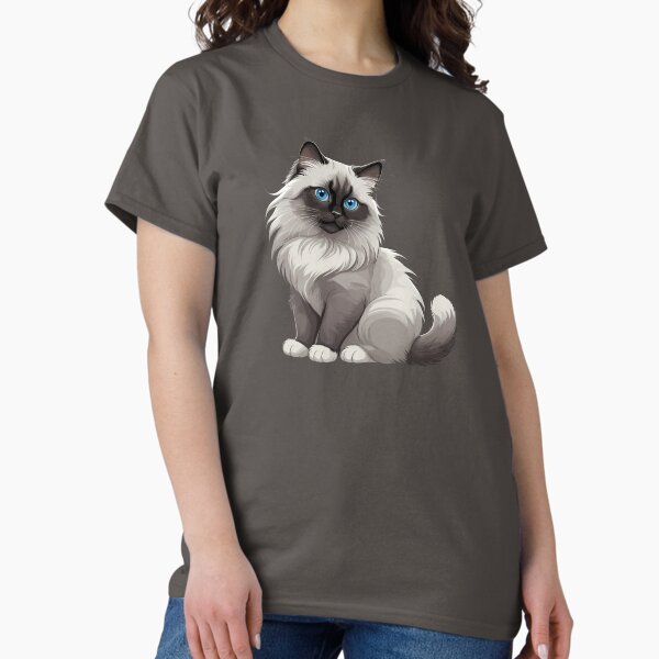 Item preview, Cute Ragdoll Cat with Blue Eyes Design designed and sold by andasanc14.