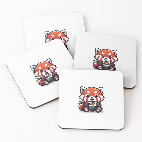 Item preview, Cute Kawaii Red Panda Eating Sushi designed and sold by Brzdacu.
