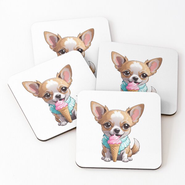 Item preview, Cute Chihuahua Eating Ice Cream Design designed and sold by andasanc14.