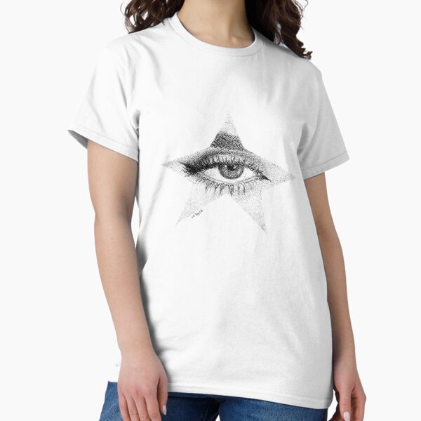 Item preview, Star Eye - Stippling Drawing designed and sold by aartbylilli.