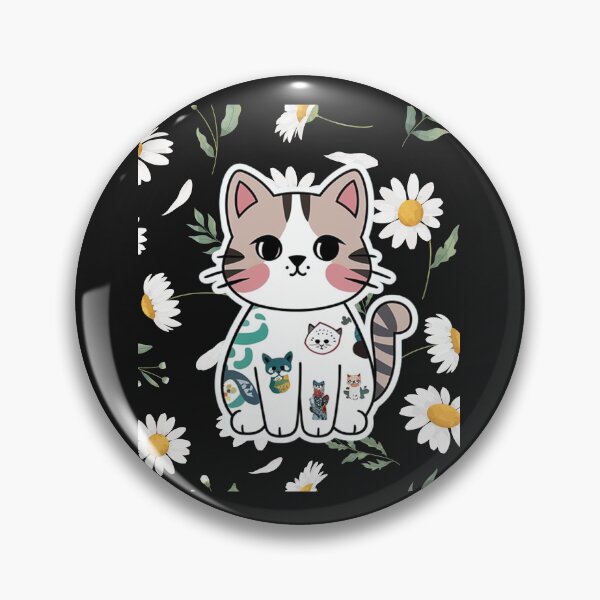 Item preview, Aesthetic Cat Cat with Tattoos designed and sold by MarcelooArt.
