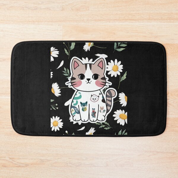 Item preview, Aesthetic Cat Cat with Tattoos designed and sold by MarcelooArt.