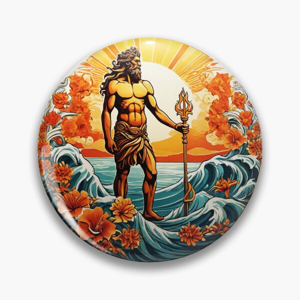 Item preview, Poseidon by the Beach with Ocean Waves and Orchids designed and sold by NautiChic.