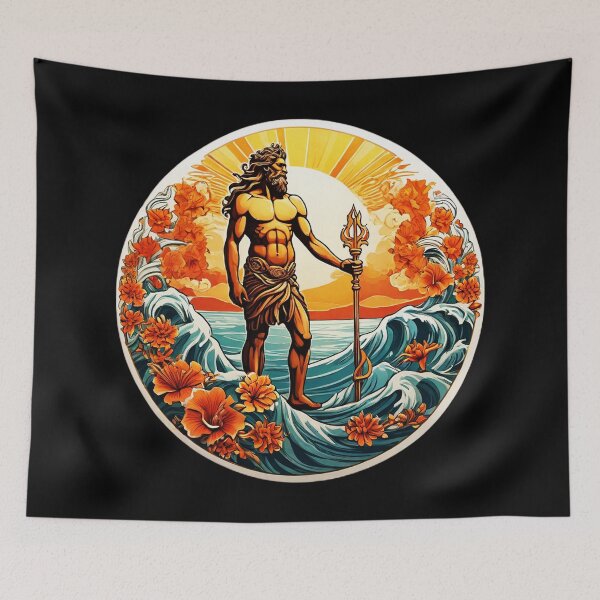 Item preview, Poseidon by the Beach with Ocean Waves and Orchids designed and sold by NautiChic.