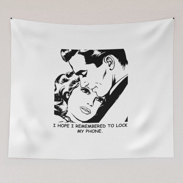 Item preview, I Hope I Remembered To Lock My Phone - Classic comic style with a twist designed and sold by TheLeeryLeaf.