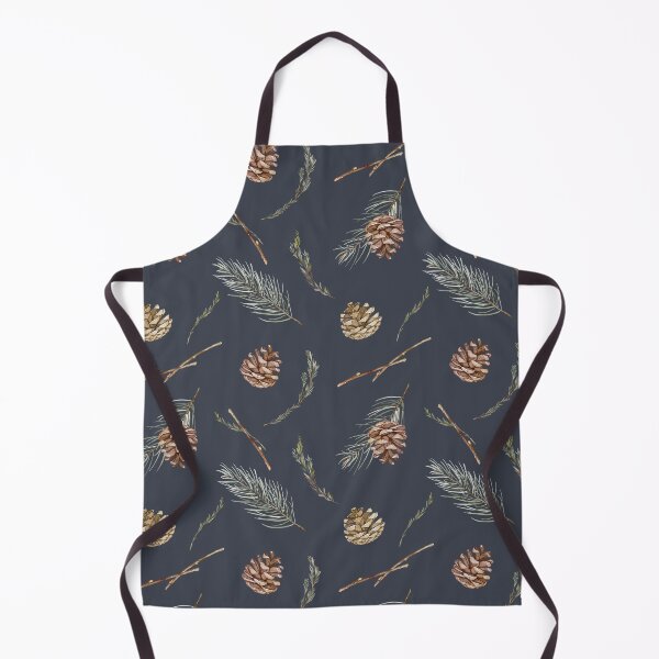 Item preview, Evergreen branches and pine cones: hand painted winter pattern designed and sold by coshe.