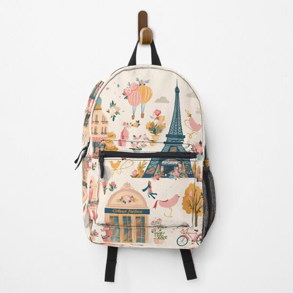 Item preview, Whimsical Parisian Charm: Iconic Paris Elements in Pastel Colors designed and sold by Windy-market.