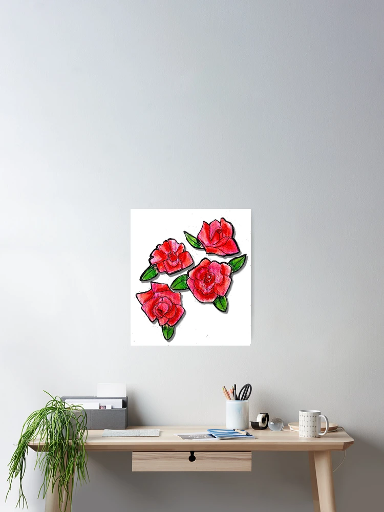 Thumbnail 2 of 3, Poster, Red Roses designed and sold by dpenn.