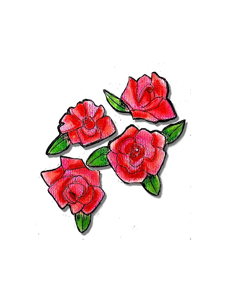 Thumbnail 3 of 3, Scarf, Red Roses designed and sold by dpenn.