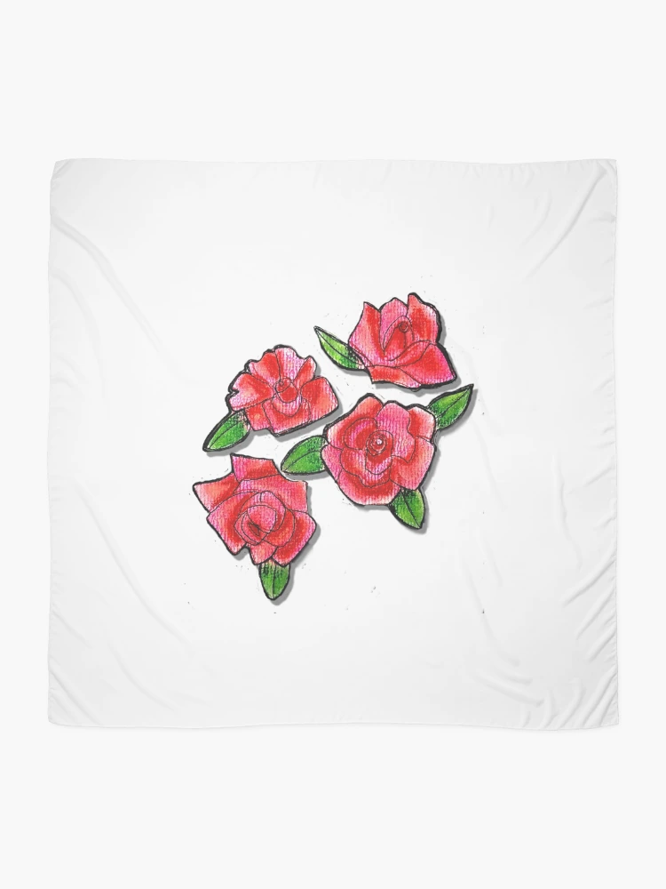 Thumbnail 2 of 3, Scarf, Red Roses designed and sold by dpenn.