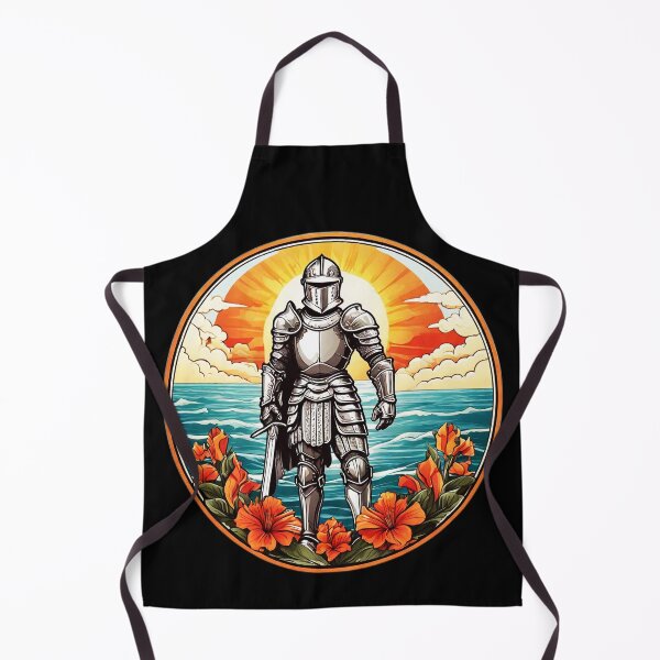 Item preview, Summertime Medieval Knight in Armor By The Ocean with Orchids and Waves designed and sold by NautiChic.
