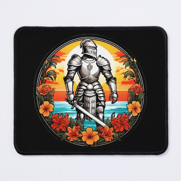 Item preview, Summertime Medieval Knight with Sword By The Ocean designed and sold by NautiChic.