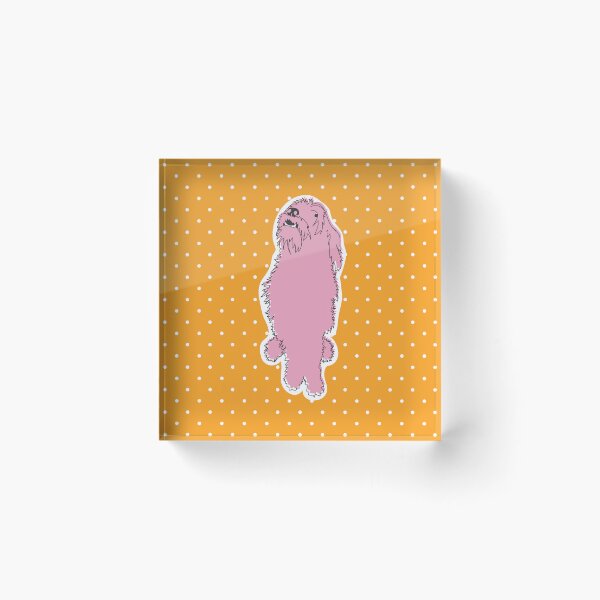 Item preview, Cockapoo Labradoodle Fluffy Dog Bella Pink designed and sold by Claire Frame.