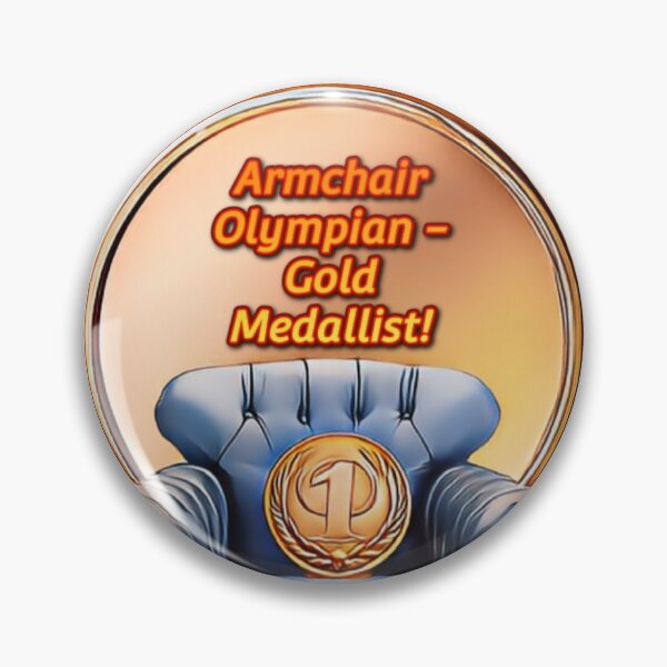 Item preview, Armchair Olympian Gold Medallist greeting card designed and sold by JustforLaughs1.