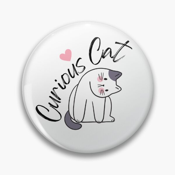 Item preview, Curious cat designed and sold by QuirkieCrafts.