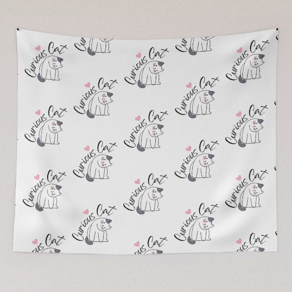 Item preview, Curious cat designed and sold by QuirkieCrafts.