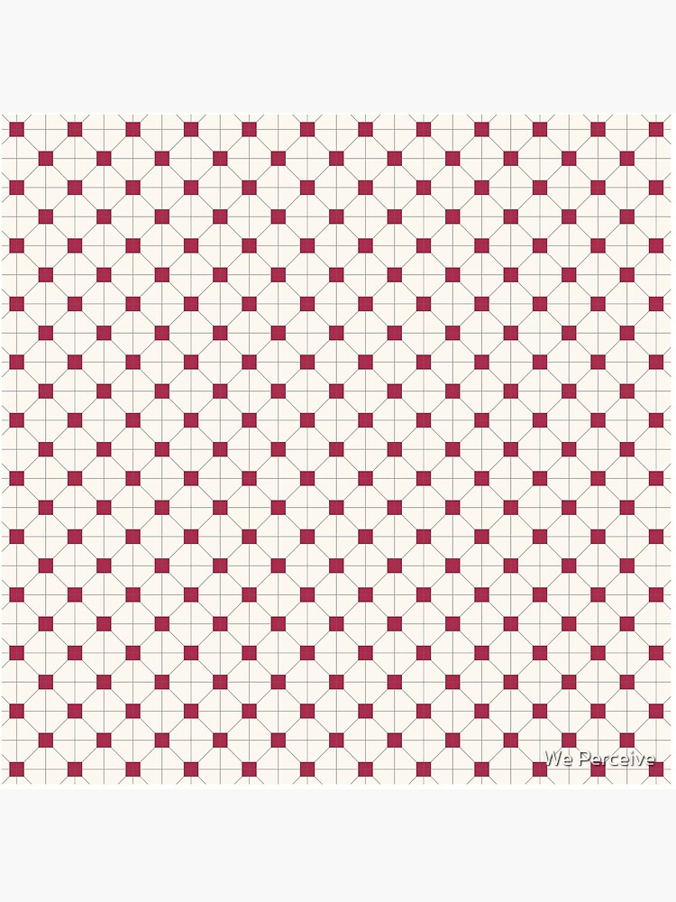 Hong Kong restaurant style - red and white VINTAGE floor tile by CitizenWong