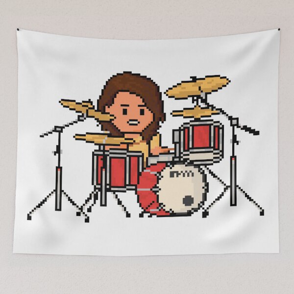 Item preview, Rock Battle Pixel Grunge Legend Drummer designed and sold by gkillerb.