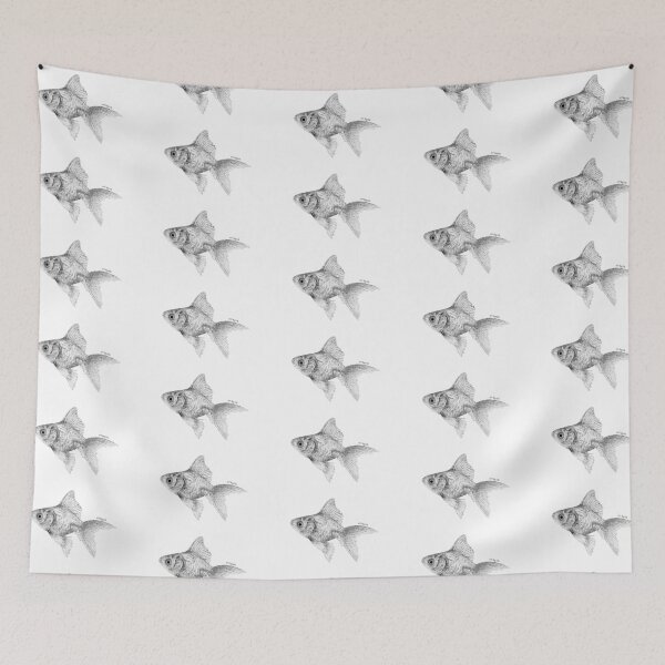 Item preview, Goldfish - Stippling Drawing designed and sold by aartbylilli.