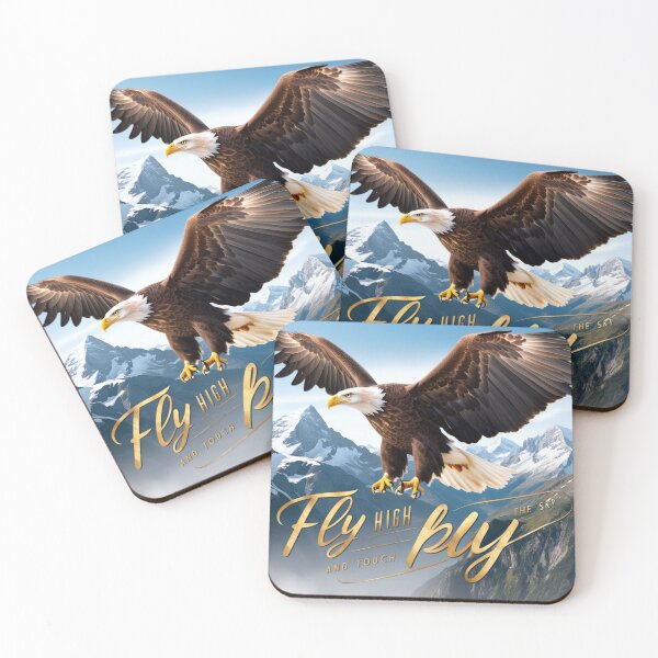 Item preview, “Majestic Eagle Soaring Above Mountains” designed and sold by merve02shop.