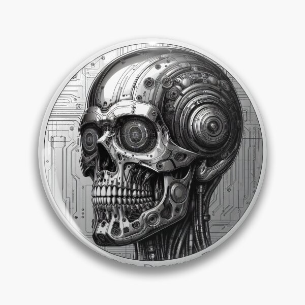 Item preview,  sleek cybernetic skull - Circuit Mindset: Live in the Digital Realm designed and sold by Iden-store.