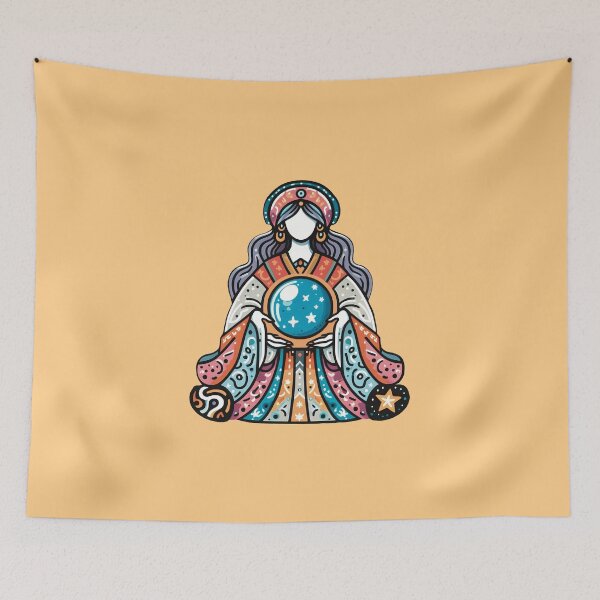Item preview, Enchanting Female Wizard with Crystal Ball Design designed and sold by MMGdigi.
