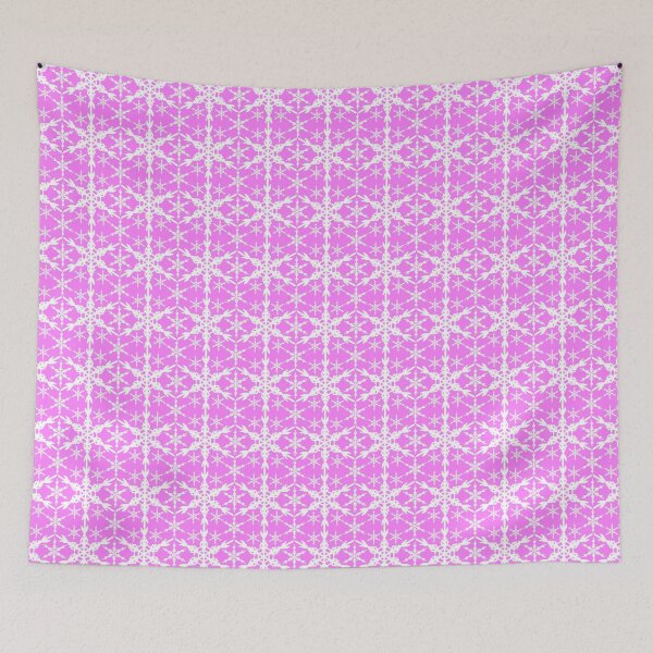 Item preview, Snowflake Lace White on Pink designed and sold by Art in My Loft.