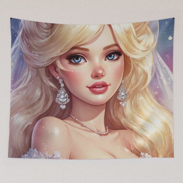 Item preview, Portrait of a stunningly beautiful bride in watercolor designed and sold by Millionsxi.