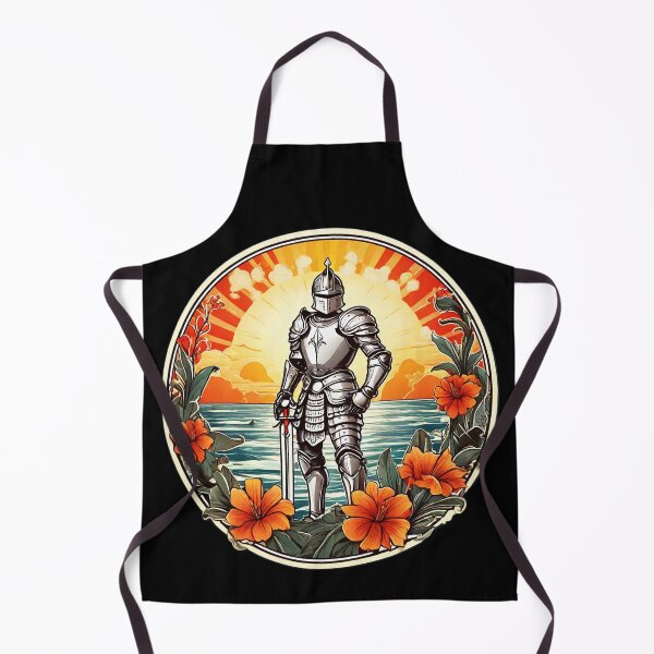 Item preview, Hawaii Medieval Knight in Armor By The Ocean with Orchids and Waves designed and sold by NautiChic.