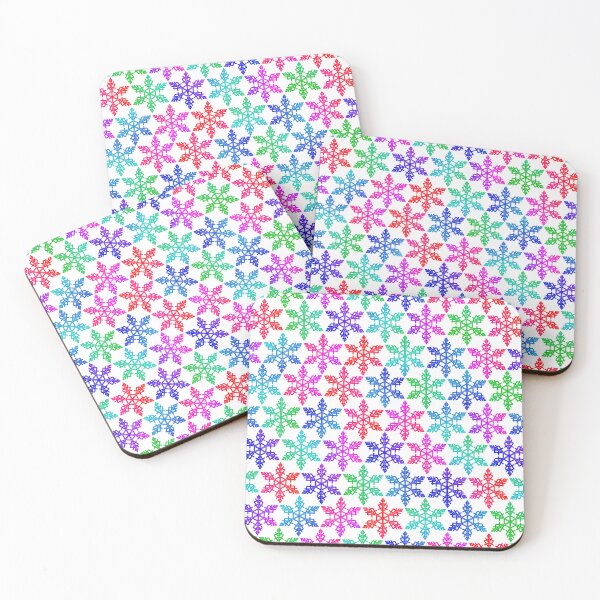 Item preview, Snowflake Lace Multicolored on White designed and sold by Art in My Loft.