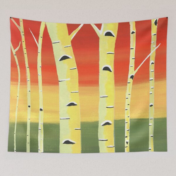 Item preview, Yellow Birch Trees designed and sold by Sartoris Art.