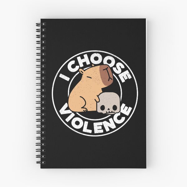 Item preview, I Choose Violence Funny Kawaii Capybara [dark version] designed and sold by Kraftees.
