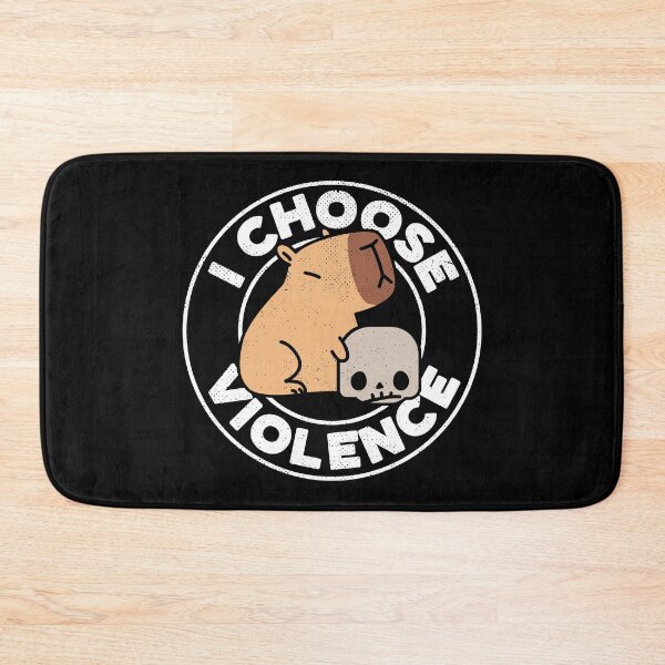 Item preview, I Choose Violence Funny Kawaii Capybara [dark version] designed and sold by Kraftees.