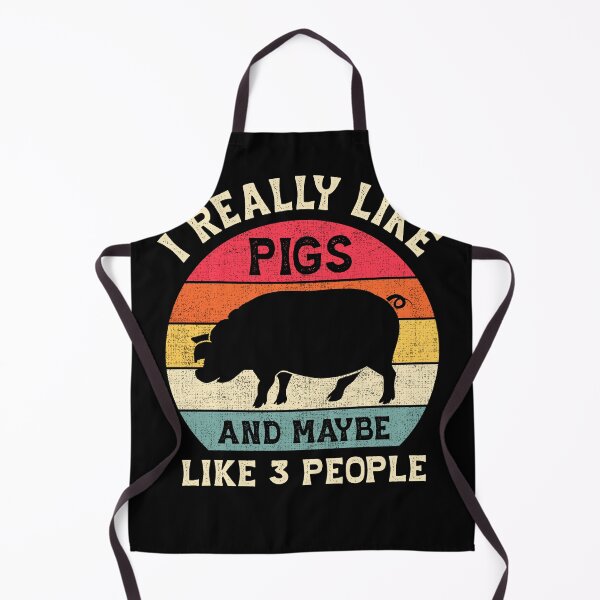 Item preview, I Like Pigs And Maybe Like 3 People Pig Lover Farmer Retro designed and sold by smartrocket.