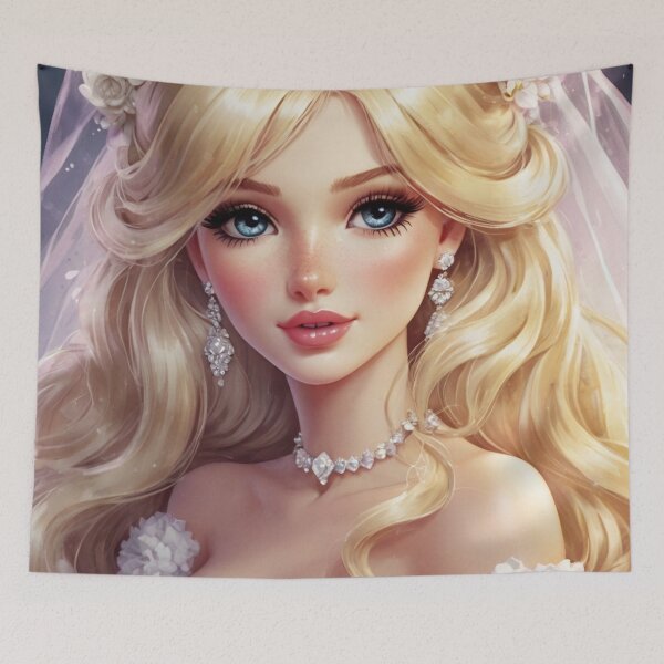 Item preview, Portrait of a stunningly beautiful bride in watercolor designed and sold by Millionsxi.