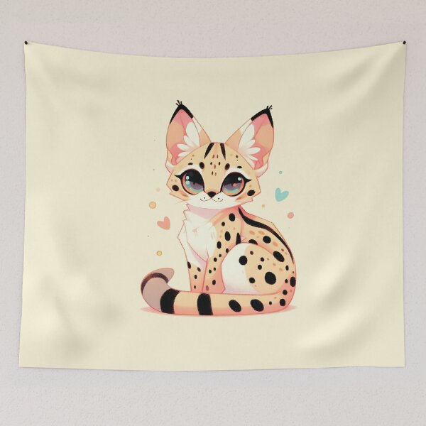 Item preview, Cute serval #ServalLoverGift #ServalLover #ServalOwner #ServalMom #ServalDad #Serval designed and sold by Anna Halasek.