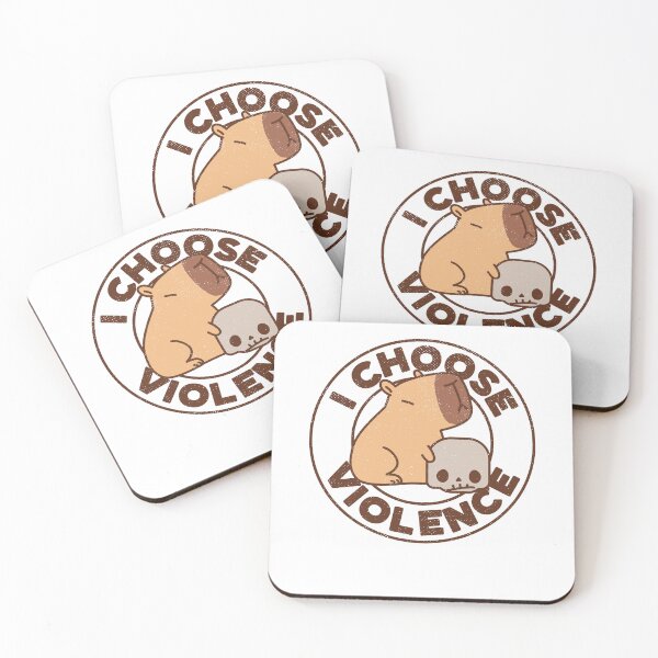 Item preview, I Choose Violence Funny Kawaii Capybara [light version] designed and sold by Kraftees.