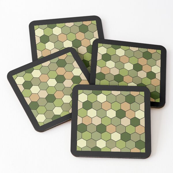 Item preview,  Hexagon Tiling Bug Golds and Greens on Black designed and sold by Art in My Loft.