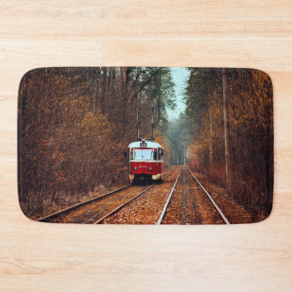 Item preview, Vintage tram in autumn designed and sold by OrionPhotograph.