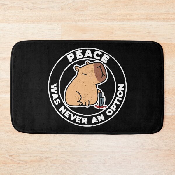 Item preview, Peace Was Never an Option Funny Kawaii Capybara [dark version] designed and sold by Kraftees.