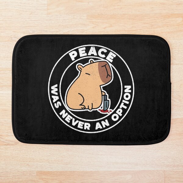 Artikelvorschau, Frieden war nie eine Option. Lustiges Kawaii Capybara [dunkle Version] entworfen und verkauft von Kraftees.